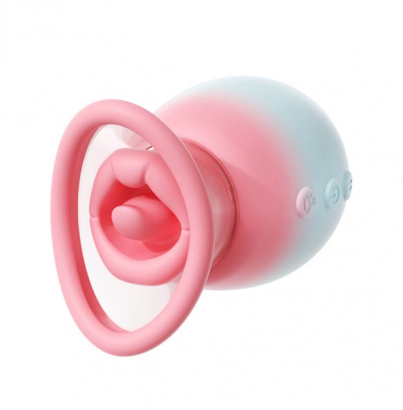 Ankni - Cherry Lips Realistic Oral Suction Vibrator (Chargeable - Pink)